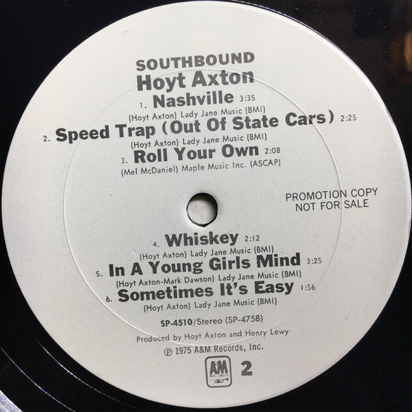 Hoyt Axton : Southbound (LP, Album, Promo)