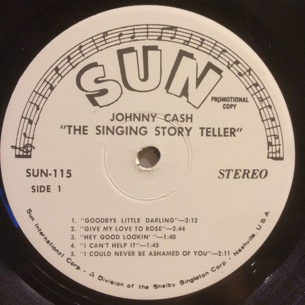 Johnny Cash And The Tennessee Two* : The Singing Story Teller (LP, Album, Comp, Promo)
