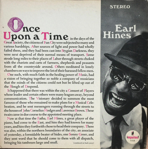 Earl Hines : Once Upon A Time (LP, Album, Club, Gat)