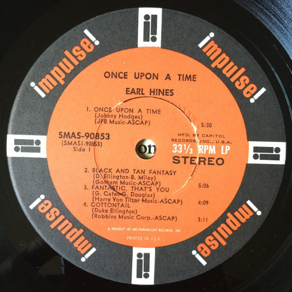 Earl Hines : Once Upon A Time (LP, Album, Club, Gat)