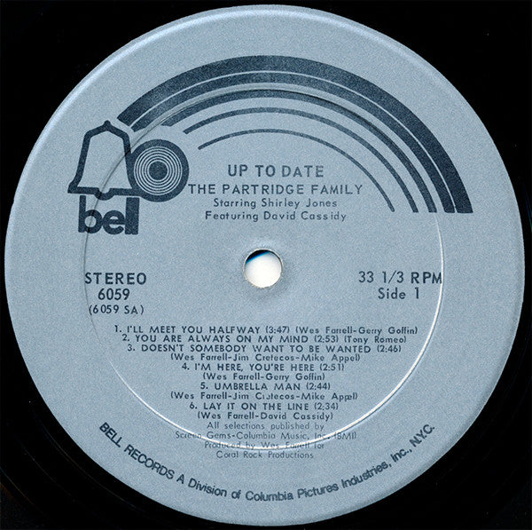The Partridge Family Starring Shirley Jones (2) Featuring David Cassidy : Up To Date (LP, Album, Phi)