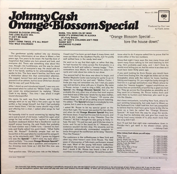Johnny Cash : Orange Blossom Special (LP, Album, Mono, San)