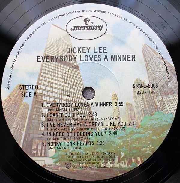 Dickey Lee : Everybody Loves A Winner (LP, Album)