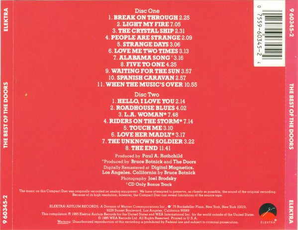 The Doors : The Best Of The Doors (2xCD, Comp, RE, RM, SRC)