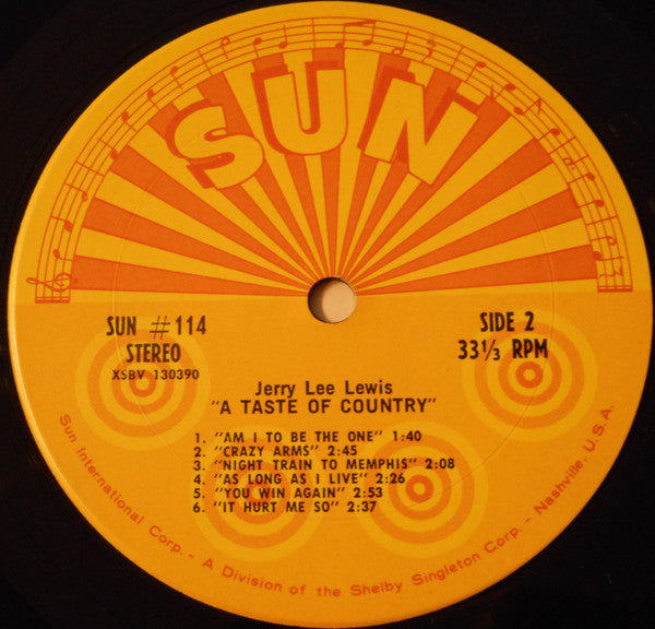 Jerry Lee Lewis : A Taste Of Country (LP, Album)