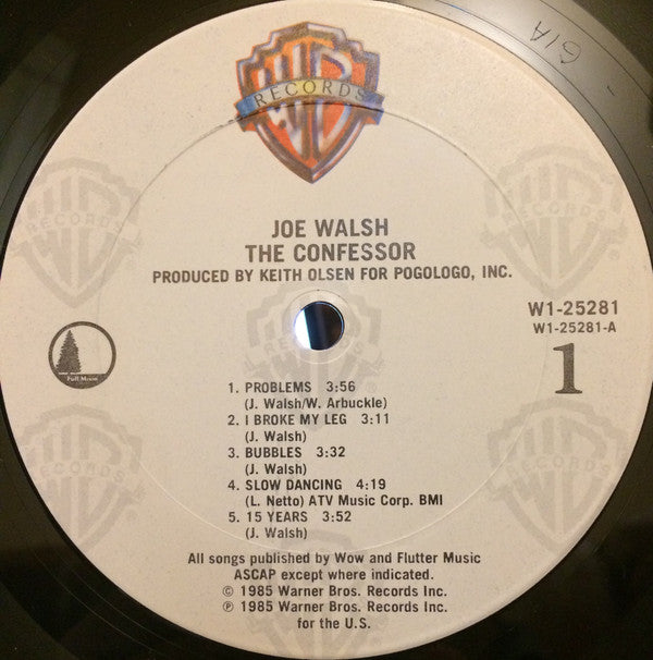 Joe Walsh : The Confessor (LP, Album, Club)
