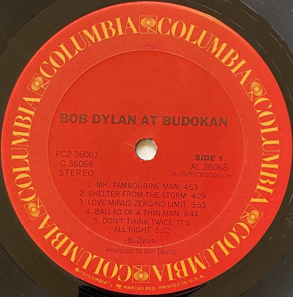 Bob Dylan : Bob Dylan At Budokan (2xLP, Album, Ter)
