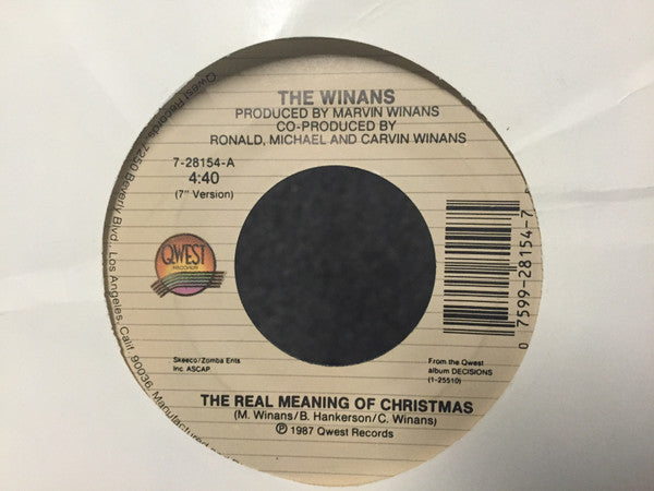 The Winans : The Real Meaning Of Christmas (7", Single)