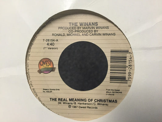 The Winans : The Real Meaning Of Christmas (7", Single)