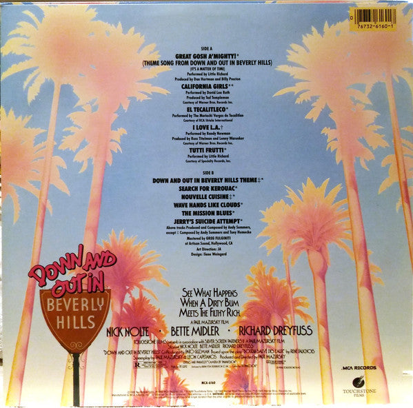Various : Down And Out In Beverly Hills (Original Motion Picture Soundtrack) (LP, Album)