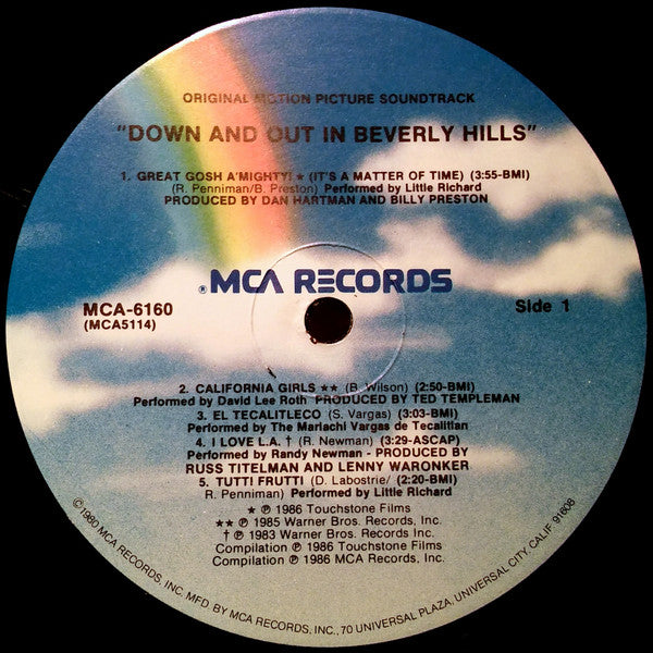 Various : Down And Out In Beverly Hills (Original Motion Picture Soundtrack) (LP, Album)