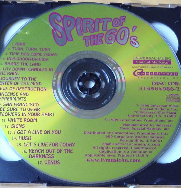 Various : Spirit Of The 60's (2xCD, Comp)