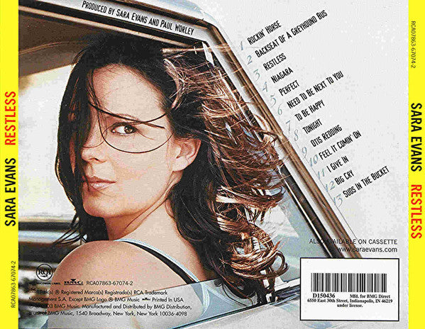 Sara Evans : Restless (CD, Album, Club)