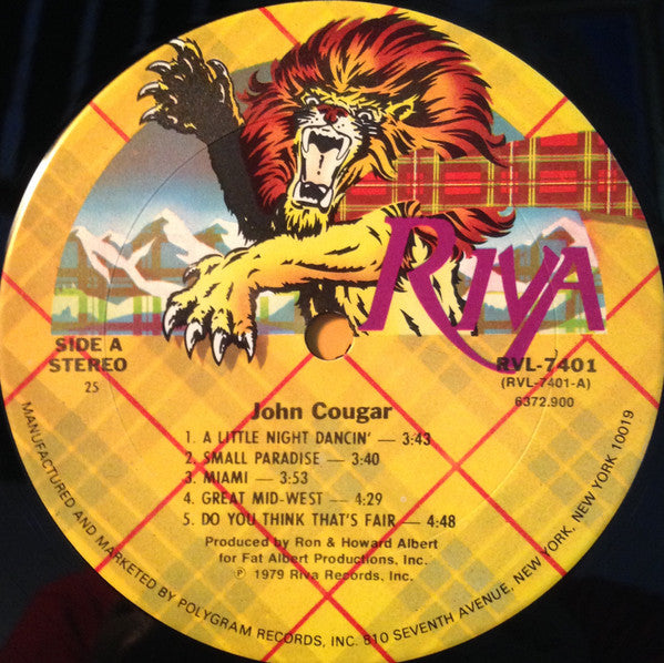John Cougar* : John Cougar (LP, Album, Club, Col)