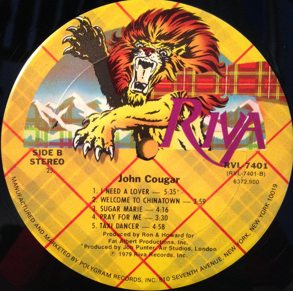 John Cougar* : John Cougar (LP, Album, Club, Col)