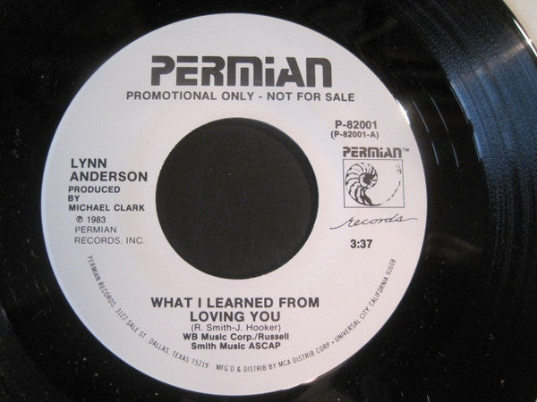 Lynn Anderson : What I Learned From Loving You  (7", Promo, Pin)