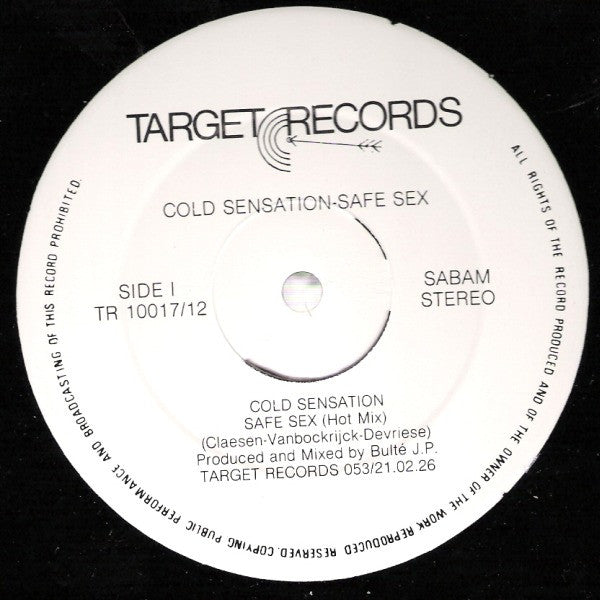 Cold Sensation : Safe Sex (Just Do It) (12")