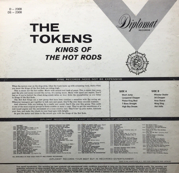 The Tokens* Plus Hal Jones & The Wheelers : King's Of The Hot Rods (LP, Comp)