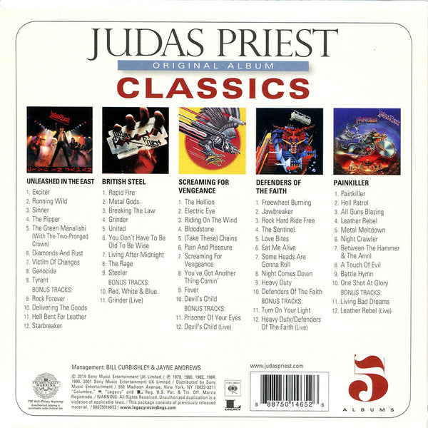 Judas Priest : Original Album Classics (CD, Album, RE + CD, Album, RE + CD, Album, RE + CD)