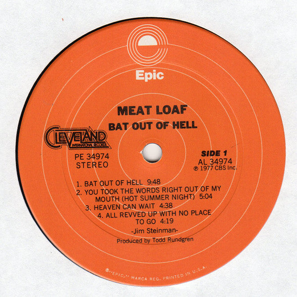 Meat Loaf : Bat Out Of Hell (LP, Album, San)