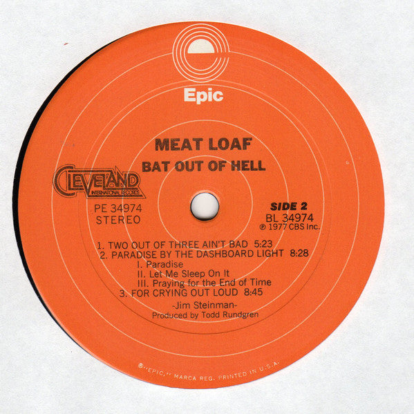 Meat Loaf : Bat Out Of Hell (LP, Album, San)
