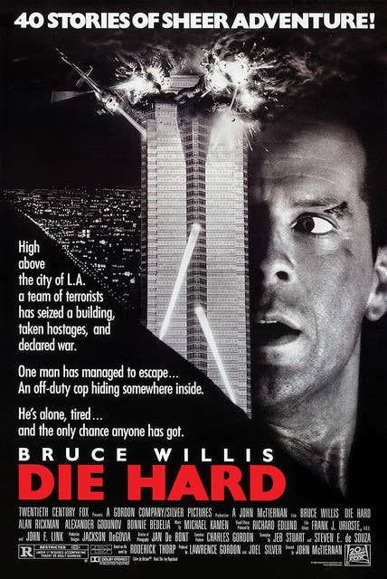 Die Hard Original Movie Poster 24" X 36"