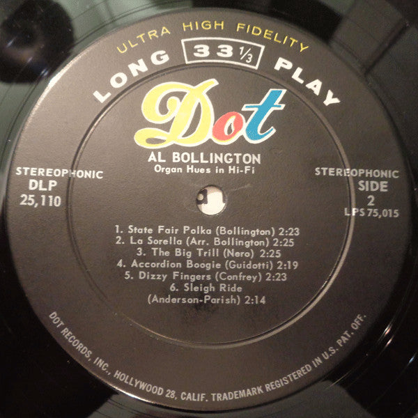 Al Bollington : Organ Hues In Hi-Fi (LP)