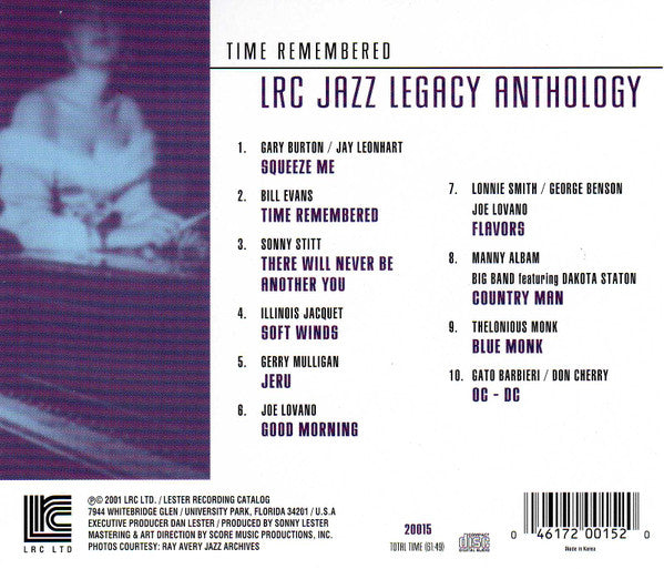 Various : Time Remembered: LRC Jazz Legacy Anthology Volume 5 (CD, Comp)