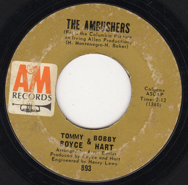 Tommy Boyce & Bobby Hart* : I Wonder What She's Doing Tonight (7", Single, Ter)