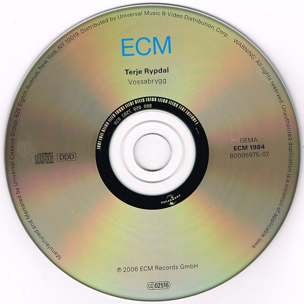 Terje Rypdal : Vossabrygg (CD, Album)