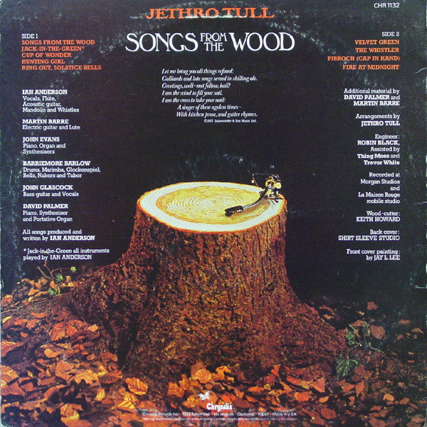 Jethro Tull : Songs From The Wood (LP, Album, Ter)