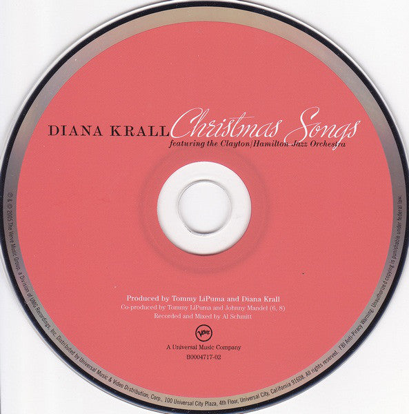 Diana Krall Featuring The Clayton/Hamilton Jazz Orchestra* : Christmas Songs (CD, Album)