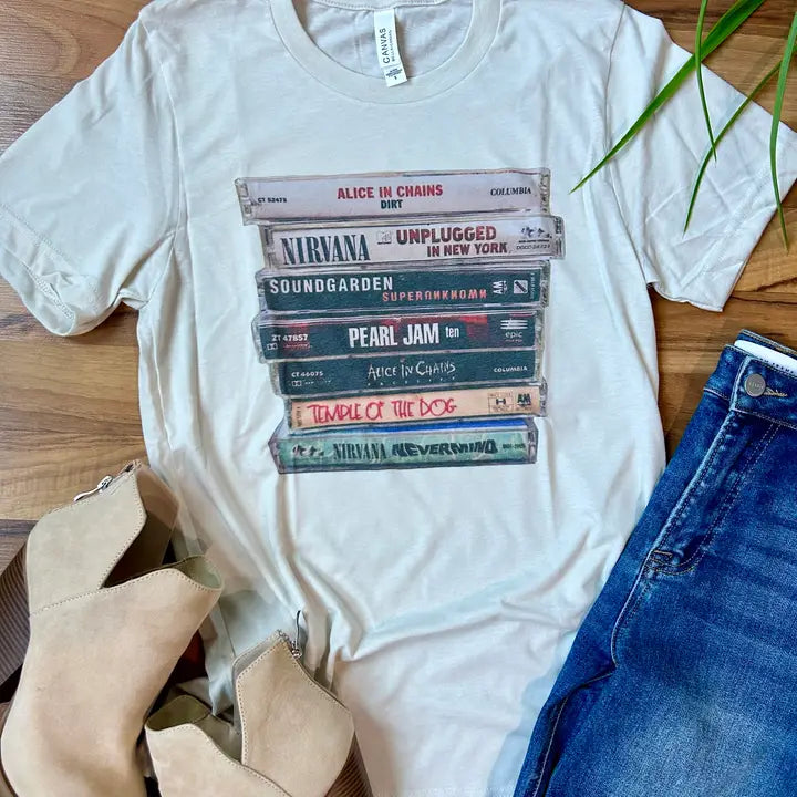 90's Grunge Cassette Graphic T-Shirt