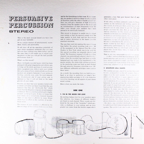 Terry Snyder And The All Stars : Persuasive Percussion (LP, Album, RE, Gat)