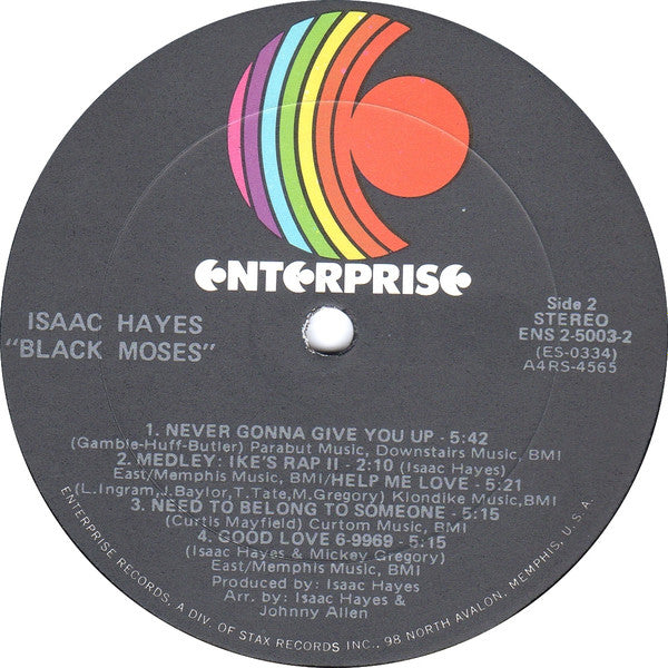 Isaac Hayes : Black Moses (2xLP, Album, RE, All)