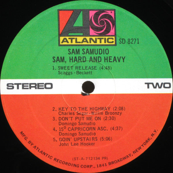 Sam Samudio : Sam, Hard And Heavy (LP, Album, PR )