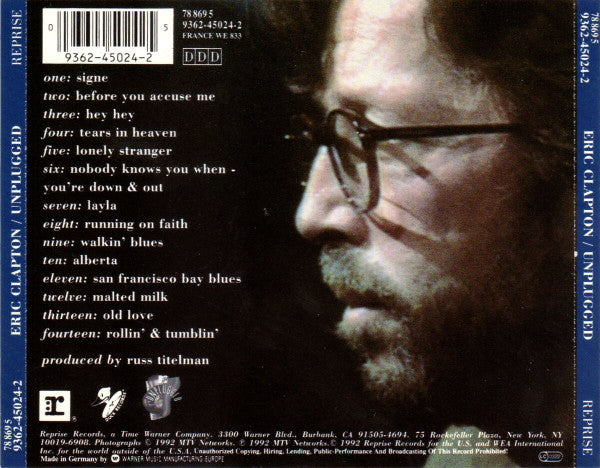 Eric Clapton : Unplugged (CD, Album, Club)