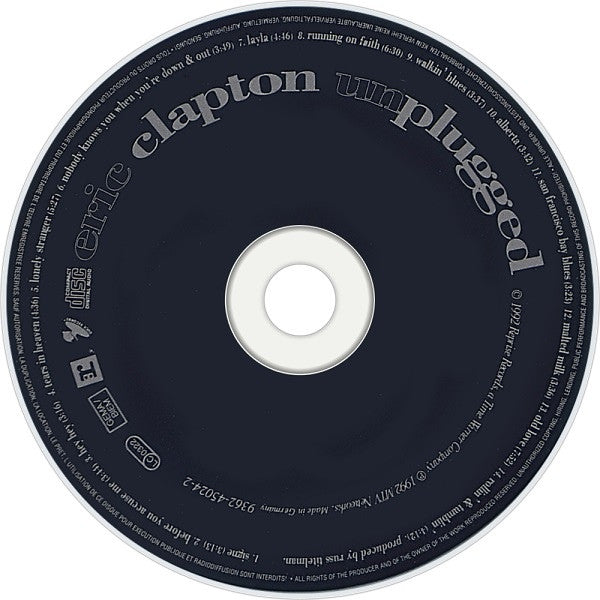 Eric Clapton : Unplugged (CD, Album, Club)