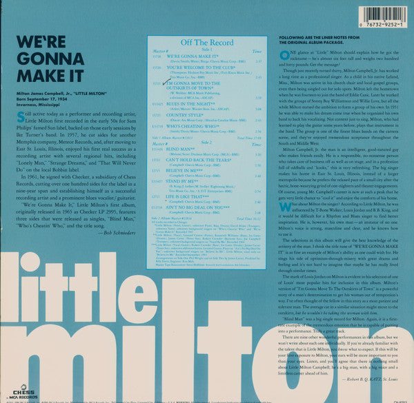 Little Milton : We're Gonna Make It (LP, Album, RE)