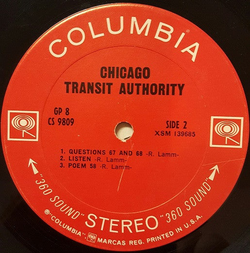 Chicago Transit Authority* : Chicago Transit Authority (2xLP, Album, Ter)