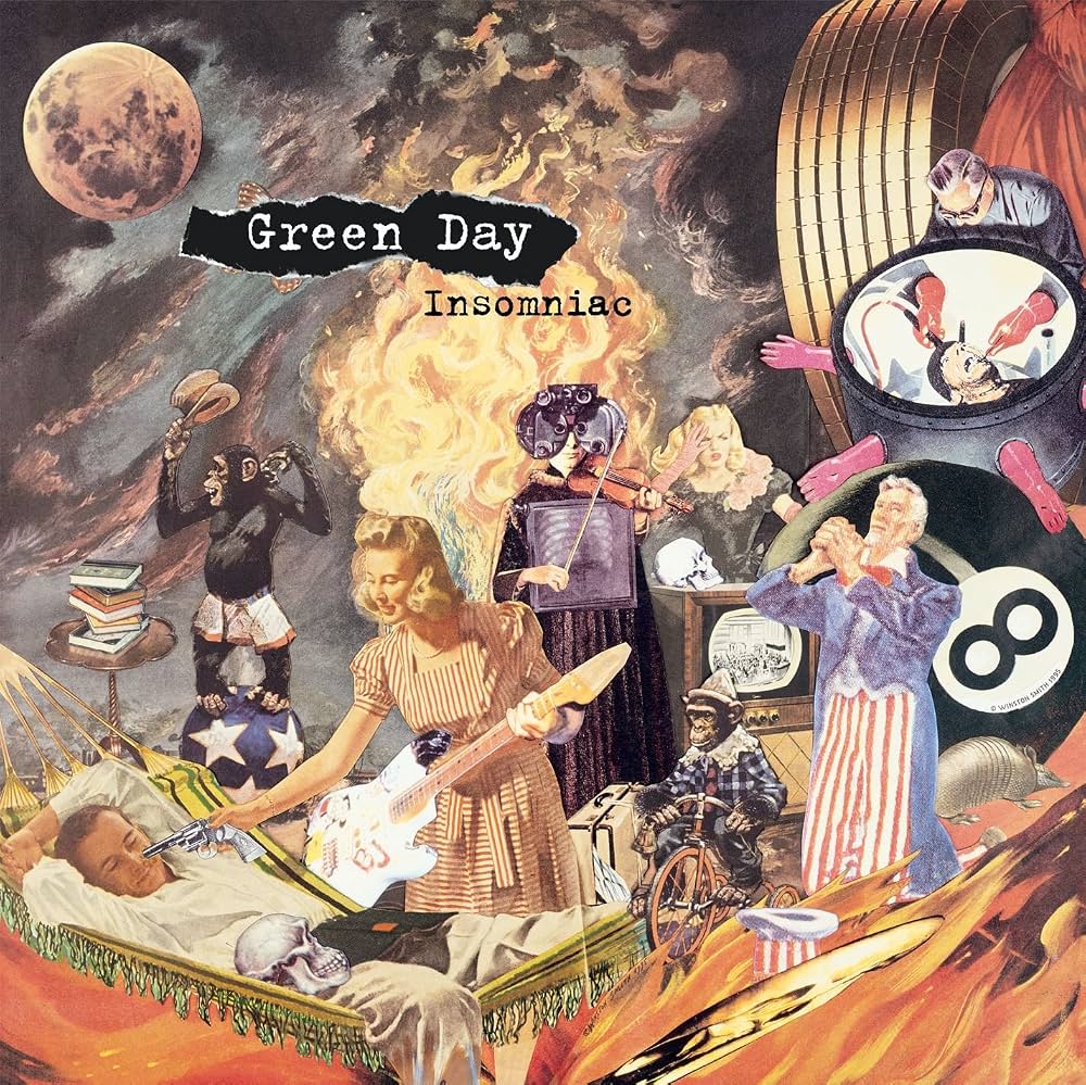レア GREEN DAY Insomniac 1995欧州盤 LP 二重ラベル Green Day - Insomniac – Square Cat Vinyl