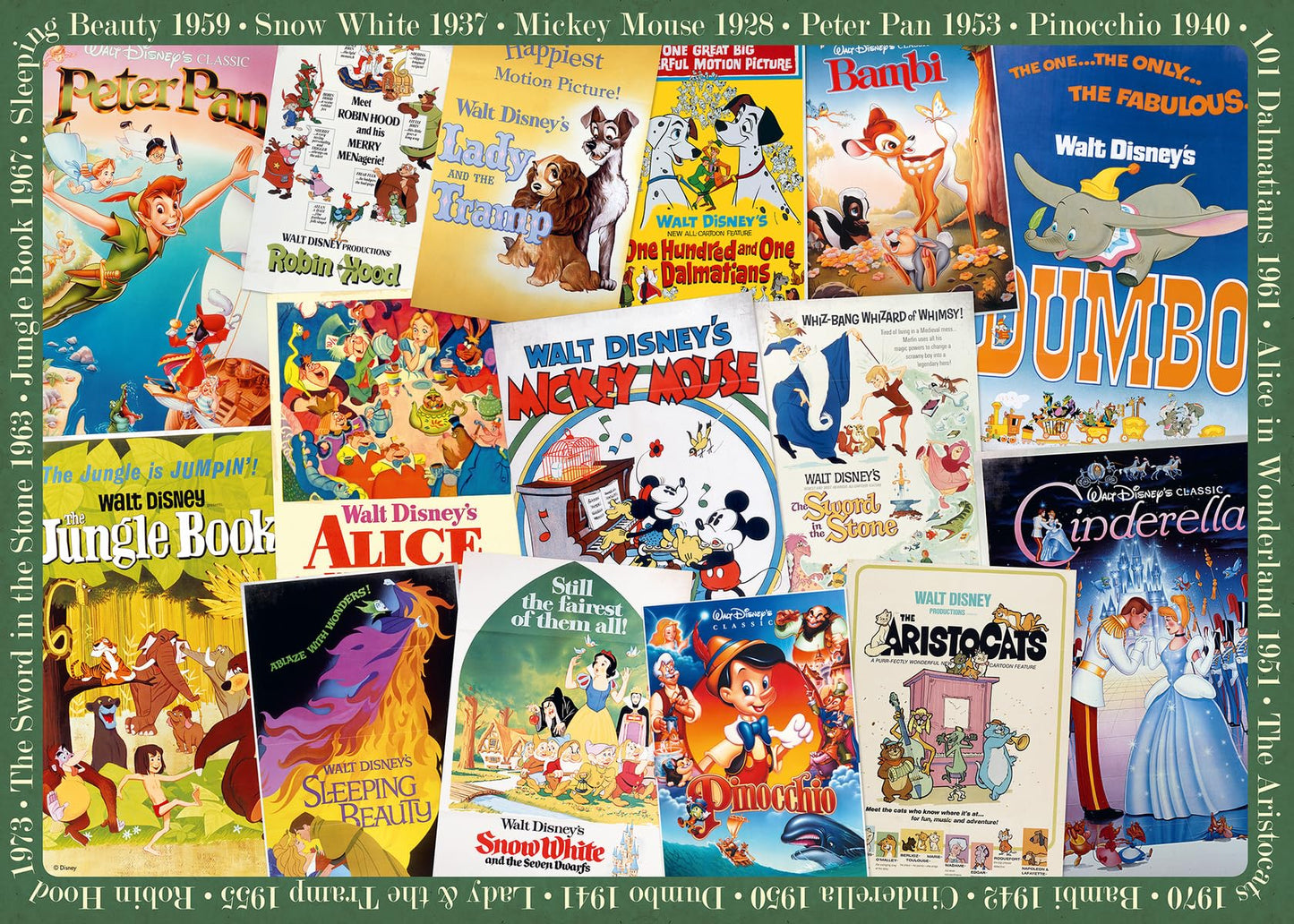Disney Vintage Movie Poster Puzzle 1000 Piece