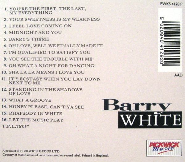 Barry White : Let The Music Play (CD, Comp)