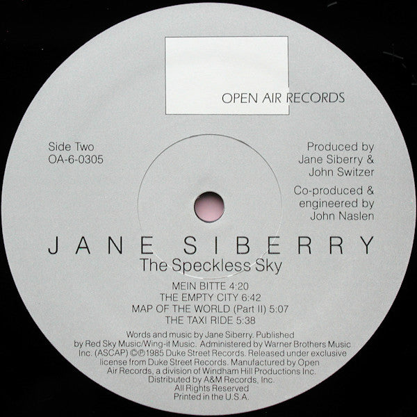 Jane Siberry : The Speckless Sky (LP, Album, EMW)