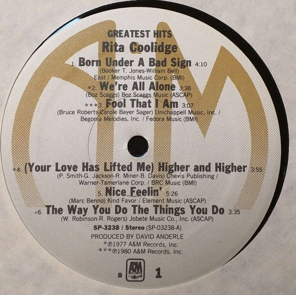 Rita Coolidge : Greatest Hits (LP, Comp, RE)