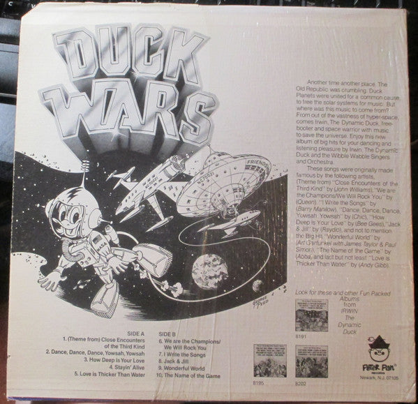 Irwin The Dynamic Duck* And The Wibble Wabble Singers And Orchestra : Duck Wars: Big Hits Dance Party (LP, Album)