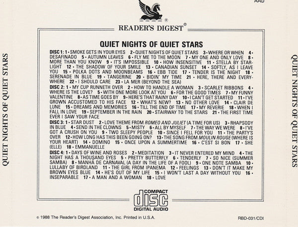 Various : Quiet Nights Of Quiet Stars (4xCD, Comp)