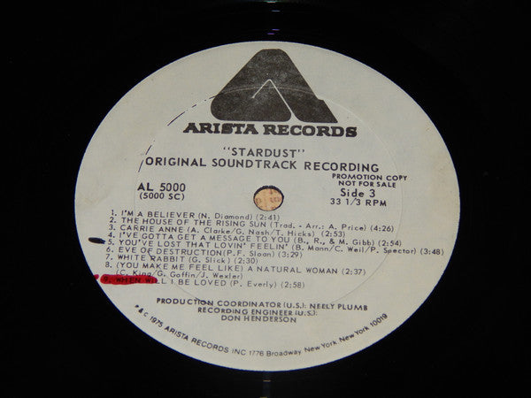 Various : Stardust - 44 Original Hits From The Sound Track Of The Film (2xLP, Comp, Promo, Gat)