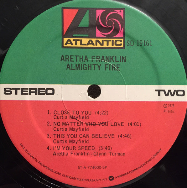 Aretha* : Almighty Fire (LP, Album, SP)
