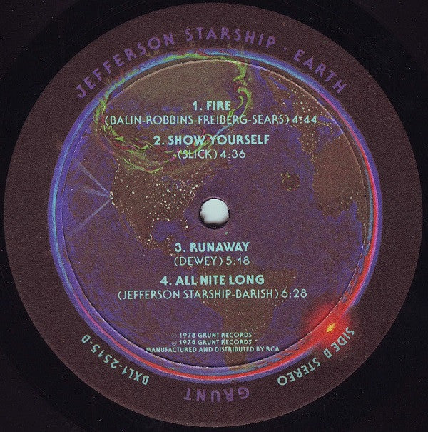 Jefferson Starship : Earth (LP, Album)